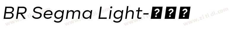 BR Segma Light字体转换